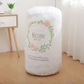 Grand sac de rangement blanc étanche à cordon pour couettes avec motif floral rose - Cordon Guirlande de Fleurs