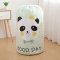 Grand sac de rangement imperméable à cordon vert menthe avec motif panda pour couettes - Cordon Panda