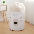 Grand sac de rangement à cordon imperméable avec ours pour couettes et vêtements - Cordon Ours Mignon