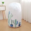 Bolsa grande impermeable para guardar edredones con estampado de cactus y cordón ajustable - Cordón Cactus