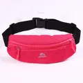 Sac banane de sport rose vif conçu pour la course et le rangement de téléphone portable - Rouge
