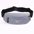 Sac banane de sport gris pour la course et le fitness avec sangle réglable et zip - Gris