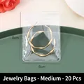 Lote de 20 bolsas transparentes para joyas, 8x6 cm, para pendientes y brazaletes - 6x8cm (20 Piezas/Paquete)