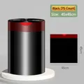 75 pack black thickened drawstring garbage bags for home and office use, size 45x45cm - 45x45cm / 75 Pieces/Pack / Black