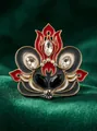 Elegant Chinese style zodiac rat enamel metal brooch with crystal inlay for cheongsam - Mouse