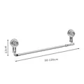 Verstelbaar 60-120 cm handdoekenrek met zuignap voor badkamer, boren niet nodig - Intrekbaar 60-120cm / Helder Wit