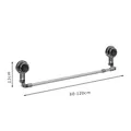 Verstelbaar 60-120cm uitschuifbaar handdoekenrek met zuignappen voor de badkamer - Intrekbaar 60-120cm / Simpel Grijs