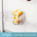 Small clear refrigerator side door storage bin, 10x10x6.5cm compact organizer - S / 1 Piece