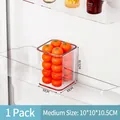 Medium size transparent refrigerator side door storage organizer box 10x10x10.5cm - M / 1 Piece