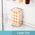 Clear refrigerator side door egg storage box, large size, 10x10x17.5cm - L / 1 Piece