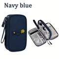 Borsa porta accessori digitali blu navy per caricabatterie e cavi di grande capacità - Girasole / Blu navy