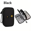 Bolsa organizadora negra portátil para cables y cargadores. - Girasol / Negro