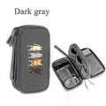 Bolsa gris oscuro para accesorios digitales con patrón de gato para disco duro - Cuatro Gatos / Gris oscuro