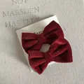 Süße funkelnde rote Samt-Bogen-Haarspangen für Mädchen, festliche Neujahrs-Haar-Accessoires - Rote Große Schleife Paar (15#) / Ein Paar / Rot