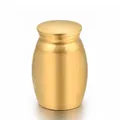 Small golden stainless steel pet cremation urn for ashes, 25x16mm mini keepsake urn - Gold (25*16mm) / Gold
