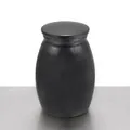 Compact matte black pet cremation urn for ashes 25x16mm keepsake memorial souvenir jar - Black (25*16mm) / Black