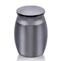 Small memorial urn for pet ashes, durable stainless steel memorial keepsake canister - 30x40mm / Black