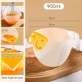 900ml plastic measuring cup with yellow filter and handle for egg beating and baking - 1 Piece (900ml) / Transparent (With Yellow Filter)