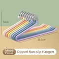 Meerkleurige antislip Z-vormige broekhangers voor een efficiënte kastorganisatie - Verbeterde Verdikte en Verlengde Stijl / Regenboog (Willekeurig)