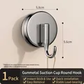 Professional gunmetal gray vacuum suction cup hook for heavy duty bathroom organization - 1 Piece / Gunmetal