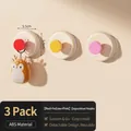 Juego de 3 ganchos a ventosa de ABS resistente en colores vivos rojo, amarillo y rosa - Juego de 3 / Rojo Amarillo Rosa