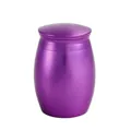 Miniature purple metallic pet cremation urn for ashes memorial keepsake container - 30x40mm / Purple