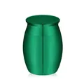 Small emerald green pet cremation urn for ashes with a smooth metallic finish 30x40mm - 30x40mm / Green