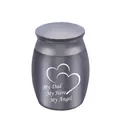 Small stainless steel memorial cremation urn for dad with My Hero My Angel engraving - Dad Style / 30x40mm