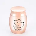 Elegant rose gold heart cremation urn memorial for human or pet ashes size 30x40mm - Aunt