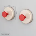 Pack de 2 ganchos con ventosa rojo tomate para colgar en la pared del baño y la cocina - 2 Piezas/Juego / Rojo