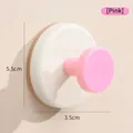 Gancho de ventosa rosa estilo dopamina para baño y cocina, tamaño 5,5 cm x 3,5 cm - 1 Pieza / Rosa