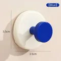 Gancho de ventosa azul moderno para paredes de baño y cocina, tamaño de 5,5 cm de diámetro - 1 Pieza / Azul