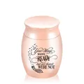 Rose gold pet cremation urn with decorative feather and birds pattern engraving 30x40mm - 30*40mm / Rose Gold