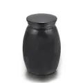Black matte pet cremation urn for ashes featuring a white My Best Friend dog silhouette - 25*16mm / Black