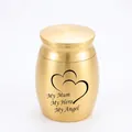 Elegant gold cremation urn for pet or human ashes with My Mum My Hero My Angel engraving - Mum (Gold)
