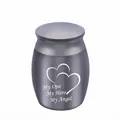 Small stainless steel memorial urn for ashes with My Opa My Hero engraving - Opa Style / 30x40mm