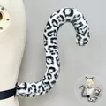 Plush snow leopard animal costume set including tail ears and paws for Halloween cosplay - Animal Tail (Q-Little Leopard Tail-White) / Black White Snow Leopard