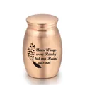 16x25mm rose gold mini memorial cremation urn with heart touching quote for pet and human - 16x25mm / Rose Gold