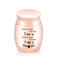 Elegant rose gold keepsake memorial cremation urn with emotional English engraving - 30x40mm / Rose Gold