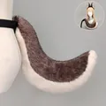Set de disfraz profesional de orejas y cola de lobo de peluche para fiesta de Halloween - Cola de Lobo (Bad Wolf) / Gris