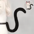 Realistic handmade long black plush cat tail cosplay prop for cat girl costume - Tail Only (Nunnally) / Black