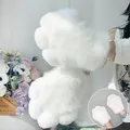Lindos guantes de felpa blancos con patas de conejo para cosplay Furry - Pata de Conejo Lirio (Blanco) / Blanco puro