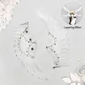 White Seraphim wing ear clips with eye charms for angel cosplay and subculture style - Seraph Ear Feathers (Eye of Seraph) / White (Eye of Seraph)