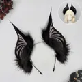 Serre-tête oreilles de chauve-souris noires pour cosplay vampire et costumes gothiques. - Chauve-souris Étourdie / Gris