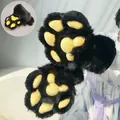 Lindas patas de fursuit peludas negras y amarillas para cosplay animal y eventos - Negro y Amarillo