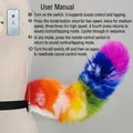 Cola de zorro arcoíris eléctrica recargable con control remoto para cosplay - Versión de Sonido/Control Remoto / Talla única / Cola de Zorro Arcoíris