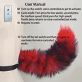 Cola de zorro de peluche eléctrica con control remoto y voz para cosplay y rol - Versión de Sonido/Control Remoto / Talla única / Cola de Zorro Negro Rojo