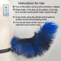 Cola de zorro de peluche eléctrica para cosplay con mando a distancia y control de voz - Versión de Sonido/Control Remoto / Talla única / Cola de Zorro Negro Azul
