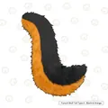 Fursuit wolf tail accessory in black and orange for cosplay and furry conventions - Wolf Tail Type A / Black Orange