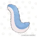 Blue and white fluffy fursuit wolf tail cosplay accessory for furry conventions - Wolf Tail Type A / Sky Blue White
